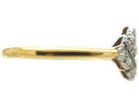 Edwardian 18ct Gold & Platinum, Diamond set Diamond Shaped Ring