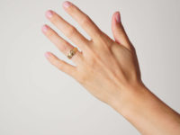 Victorian 18ct Gold & Engraved Flowers Buckle Ring