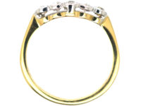 Edwardian 18ct Gold & Platinum Diamond Oval Cluster Ring
