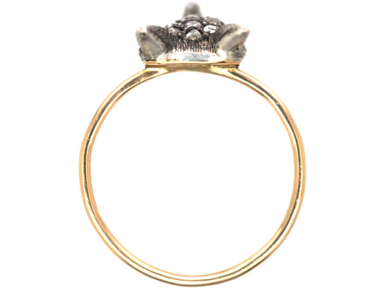 Rose Diamond Fox Ring