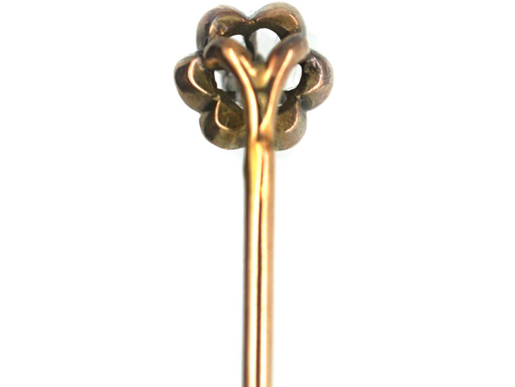 Victorian 9ct Gold Claw Set Diamond Tie Pin
