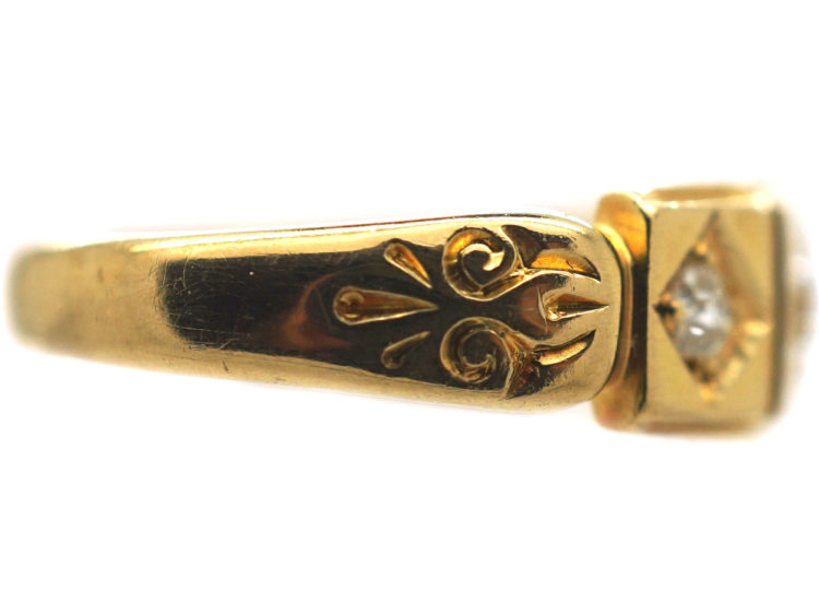 Victorian 18ct Gold Three Stone Diamond Ring