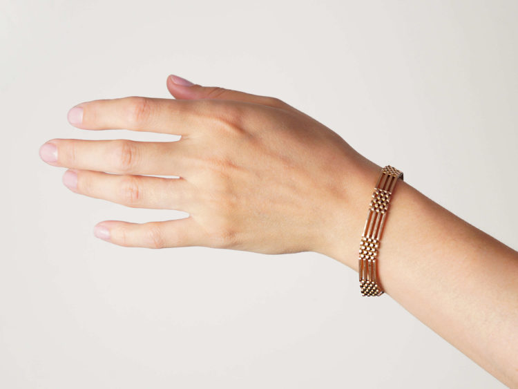 Edwardian 15ct Gold Gate Bracelet