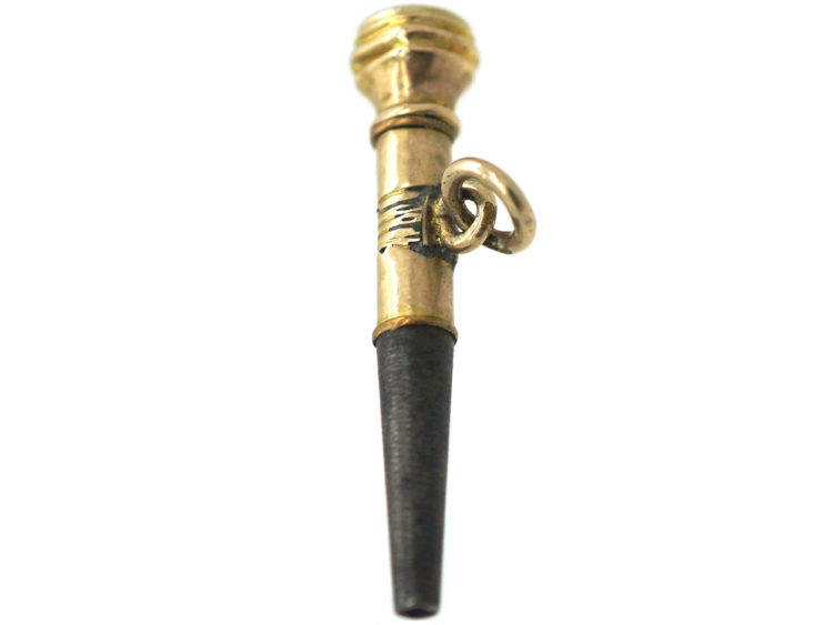 Victorian Steel & Gold Watch Key