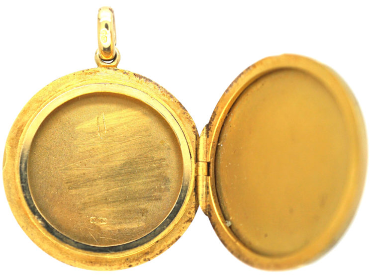 Edwardian 18ct Gold Round Locket