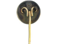 Victorian Silver Gilt & Enamel Four Pence Brittania Tie Pin