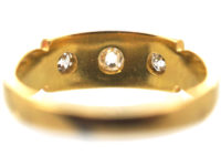Victorian 18ct Gold Three Stone Diamond Ring