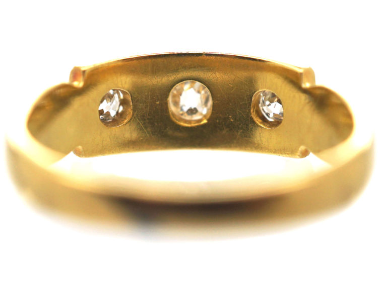Victorian 18ct Gold Three Stone Diamond Ring