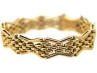 Edwardian 9ct Gold Gate Bracelet