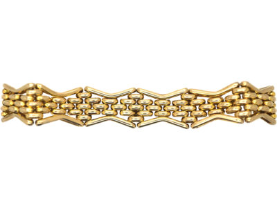 Edwardian 9ct Gold Gate Bracelet