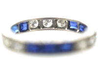 Art Deco Platinum, Sapphire & Diamond Eternity Ring