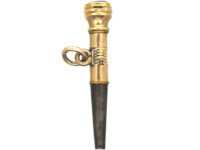 Victorian Steel & Gold Watch Key
