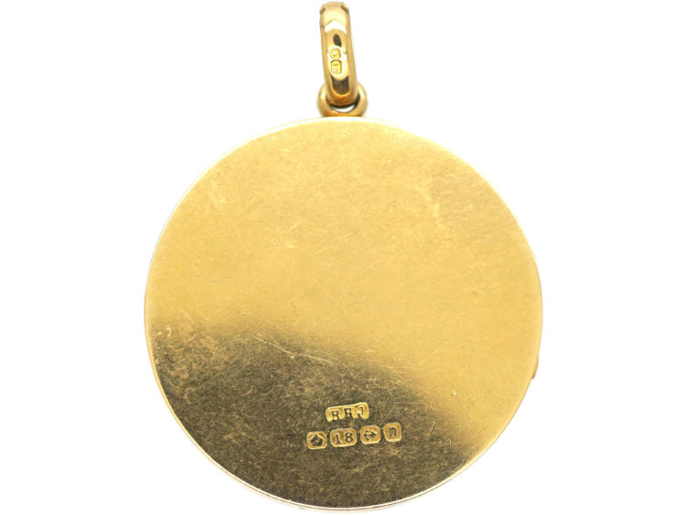Edwardian 18ct Gold Round Locket