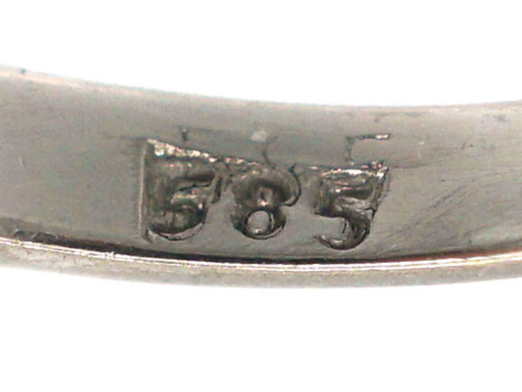 Art Deco 14ct White Gold Diamond Solitaire Ring