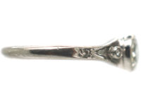 Art Deco 14ct White Gold Diamond Solitaire Ring