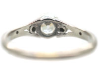 Art Deco 14ct White Gold Diamond Solitaire Ring