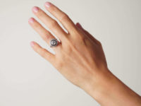 Art Deco Platinum & Diamond Target Ring