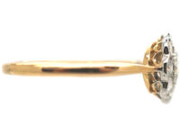 Edwardian 18ct Gold & Platinum, Diamond Daisy Cluster Ring