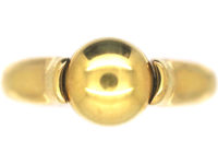 18ct Gold Revolving Sphere Ring