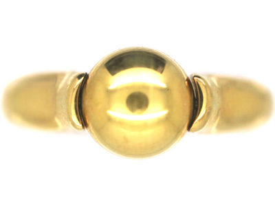 18ct Gold Revolving Sphere Ring