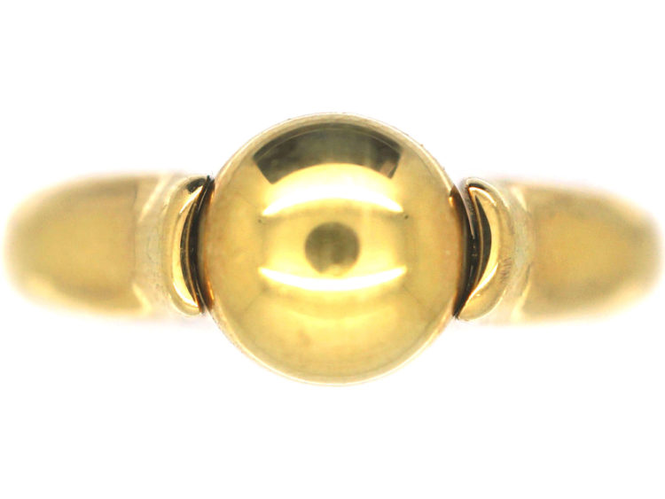 18ct Gold Revolving Sphere Ring