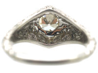 Art Deco Style Platinum & Diamond Ring