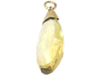 Art Deco 15ct Gold & Citrine Drop Pendant