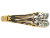 Georgian Two Row Old Mine Cut Diamond Ring