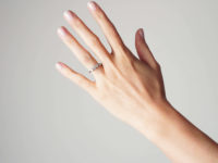 Art Deco Platinum Three Stone Diamond Ring