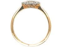 Edwardian 18ct Gold & Platinum, Diamond Daisy Cluster Ring