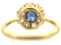 18ct Gold, Sapphire & Diamond Cluster Ring
