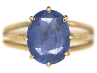 18ct Gold Sapphire Solitaire Ring