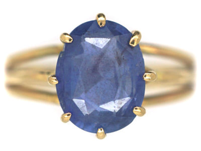 18ct Gold Sapphire Solitaire Ring