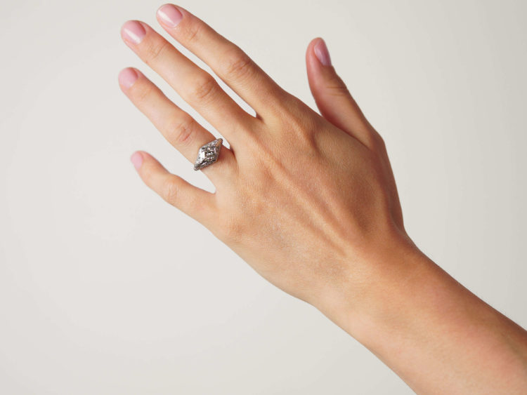 Art Deco Style Platinum & Diamond Ring