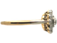 Edwardian 18ct Gold & Platinum, Diamond Daisy Cluster Ring