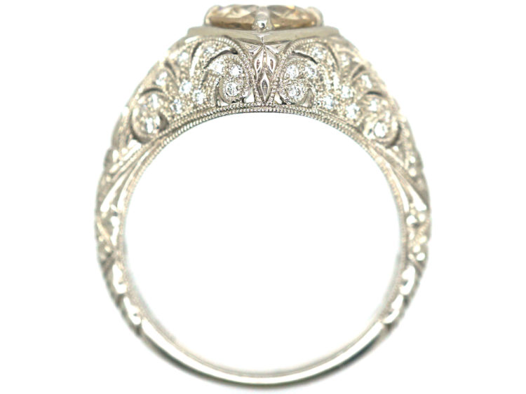 Art Deco Style Platinum & Diamond Ring