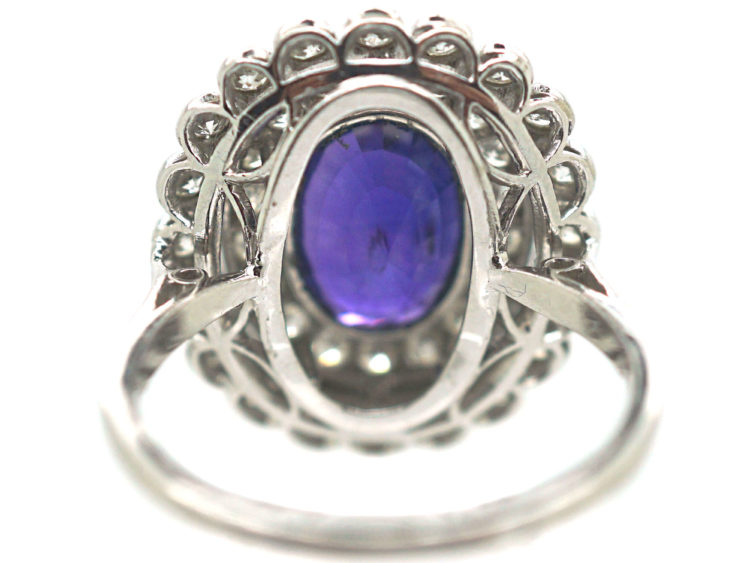Edwardian Platinum Colour Change Sapphire & Diamond Ring