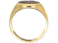 9ct Gold Signet Ring with Carnelian Intaglio of a Lion