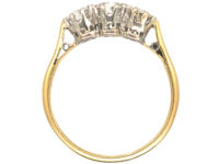 Art Deco 18ct Gold & Platinum Three Stone Diamond Ring