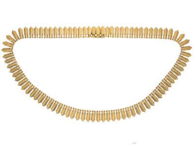 French 18ct Gold Fringe Necklace