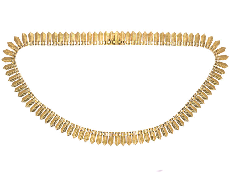 French 18ct Gold Fringe Necklace