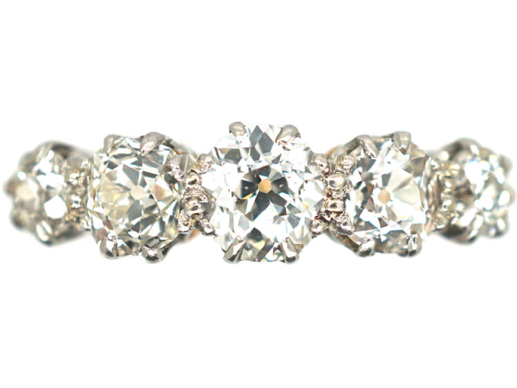 18ct Gold & Platinum Five Stone Diamond Ring