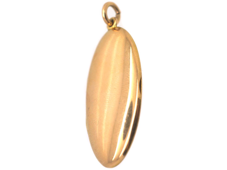 Edwardian Slim Oval 15ct Gold Locket