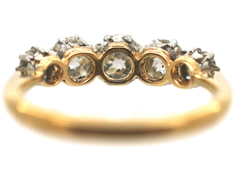 18ct Gold & Platinum Five Stone Diamond Ring