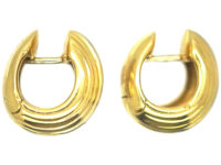 18ct White & Yellow Gold & Diamond Hoop Earrings