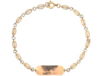 Edwardian 9ct Gold & Platinum Two Colour Bracelet