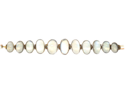 Edwardian 9ct Gold Moonstone Bracelet