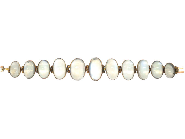 Edwardian 9ct Gold Moonstone Bracelet