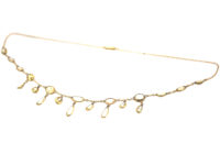 Edwardian 15ct Gold & Topaz Drops Necklace