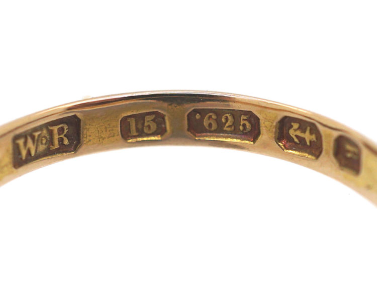 Victorian 15ct Gold & Bloodstone Quatrefoil Ring